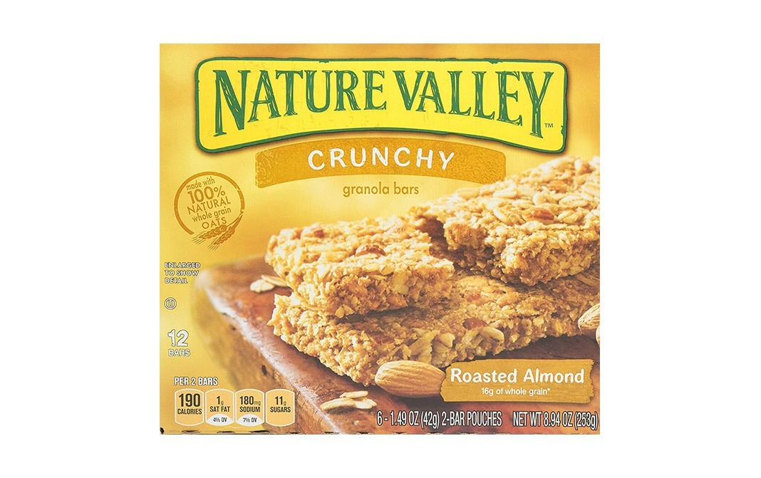 Nature Valley Crunchy Granola Bars. Roasted Almonds   Box  253 grams